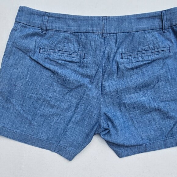 J Crew 5" classic chambray shorts 100% Cotton Size Women's 8 Beach Vacation - Picture 5 of 8